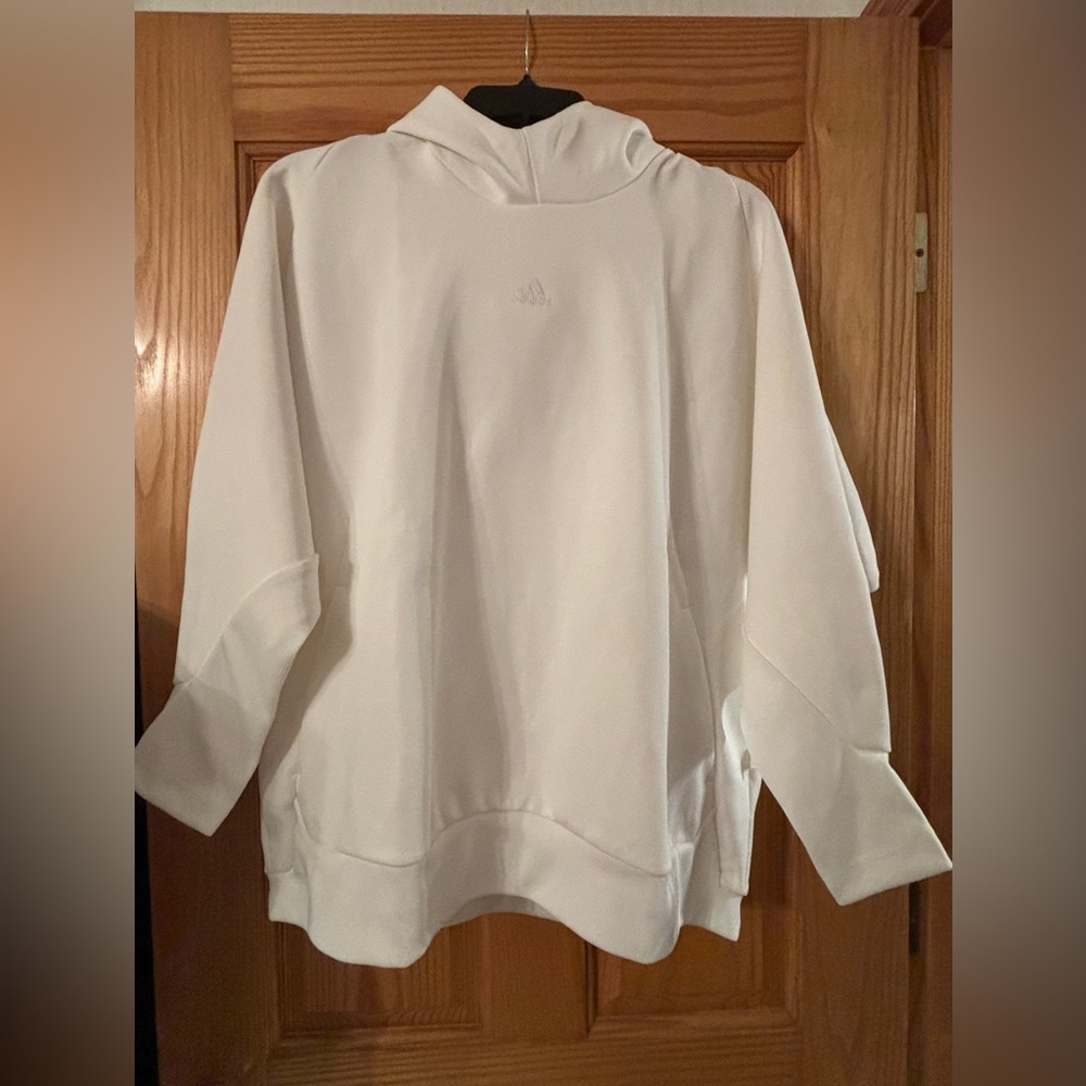 Adidas Women's White Tracksuit Set XL Hoodie and L joggers NWT! - Picture 2 of 13